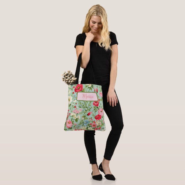 Tote Bag Élégant Fleur sauvage de pays anglais personnalisé (Sur le modèle)