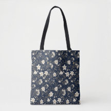 Élégant floral lily bleu marine et or