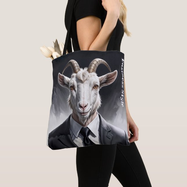 Tote Bag Elegant goat gentleman in formal portrait scene (De près)