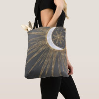 Elegant Gold Doodles Sun Moon Mandala Design