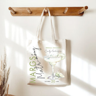 Tote Bag Elegant Mariage et Margaritas Modernes Fête de Mar