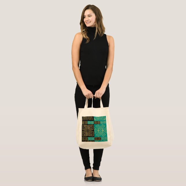 Tote Bag Élégant Motif géométrique Tribal Africain (Devant (modèle))