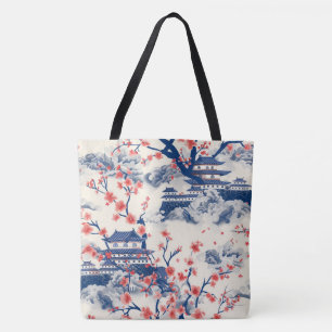 Tote Bag Élégant Motif sans couture en fleur de cerisier (1