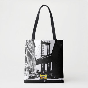 Tote Bag Élégant New York City Brooklyn Yellow Taxi Nyc