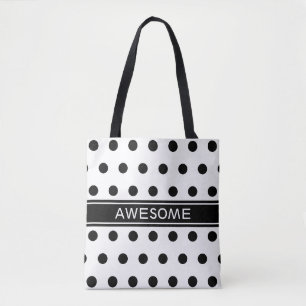 Tote Bag Élégant Noir & Blanc