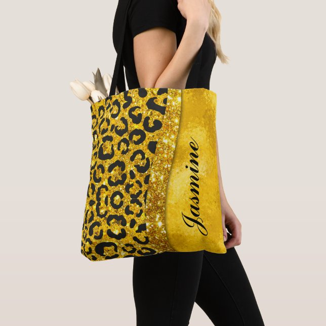 Tote Bag Élégant or faux parties scintillant poster de anim (De près)