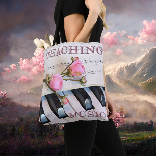 Tote Bag Élégant professeur de musique de piano