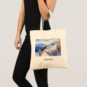 Tote Bag Elégant Santorin Grèce Pittoresque