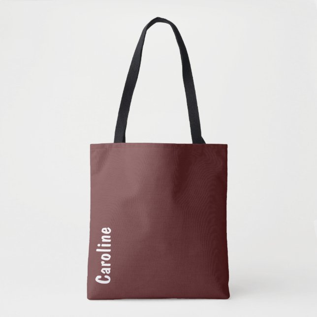 Tote Bag Élégant script de signature Monogramme (Devant)
