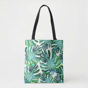 Tote Bag Elégant Tropical Hawaii Monstera Feuille photo
