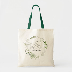 Tote Bag Elégante botanique moderne M et Mme mariage faveur
