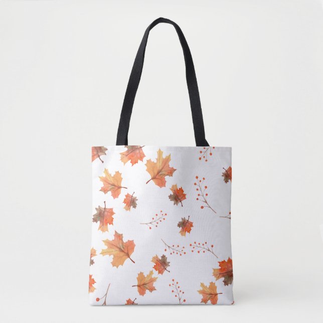 Tote Bag Élégante chute automne blanc (Devant)
