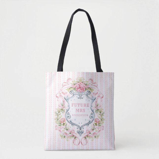 Tote Bag Élégante crête florale | Future Mme (Devant)