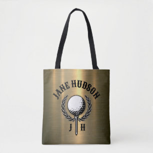 Tote Bag Elégante Dames Monogram Golf Design