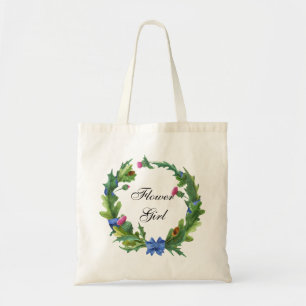 Tote Bag Élégante écossaise chardon floral fille