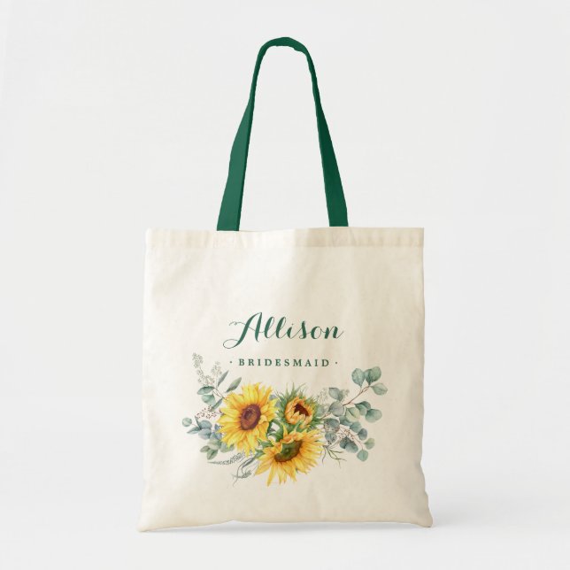Tote Bag Élégante femme de chambre rustique de Sunflower Eu (Devant)