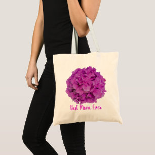 Tote Bag Elégante magenta rose hydrangée florale roses