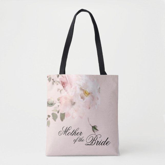 Tote Bag Élégante mère rose florale de la mariée Fourre-tou (Devant)