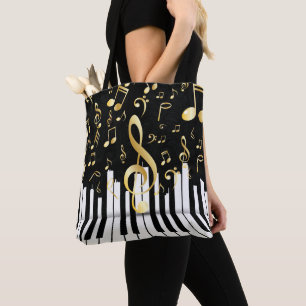 Tote Bag Élégante musique Note touches piano