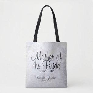 Tote Bag Élégante Peonies blanches Mère de la Mariage marié
