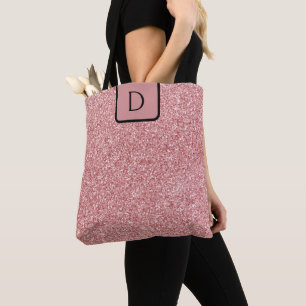 Tote Bag Elégante Rose-Gold Faux Parties scintillant et éti