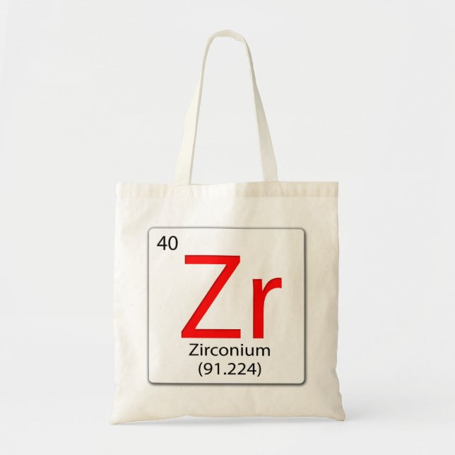 Tote Bag élément chimique tuile Zr - Zirconium. (Devant)