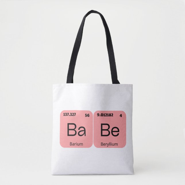Tote Bag Élément de tableau périodique Rose Pink Babe (Devant)