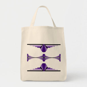 Tote Bag Éléments Art déco dans violet profond