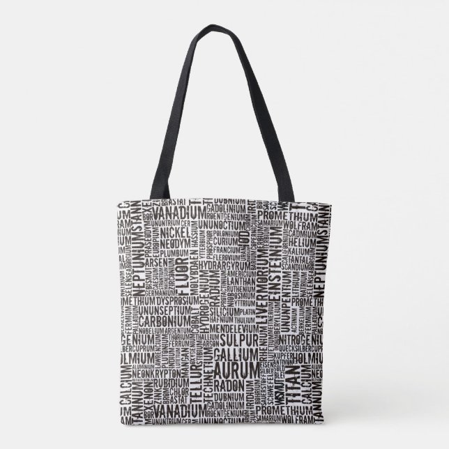 Tote Bag Éléments chimiques (Dos)