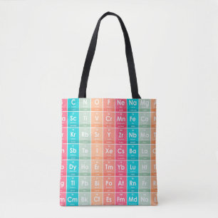 Tote Bag Éléments du Motif coloré du tableau périodique