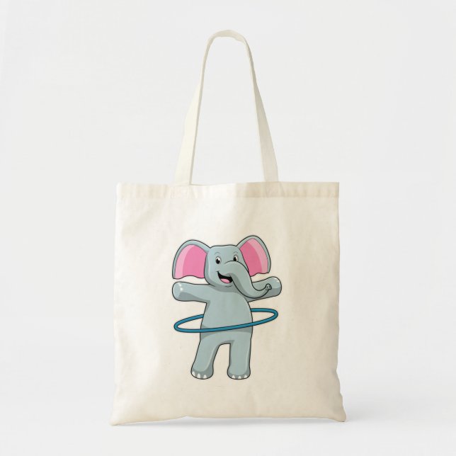 Tote Bag Eléphant à Fitness avec pneus Fitness (Devant)