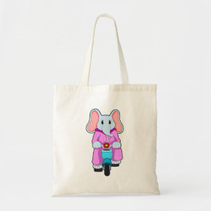 Tote Bag Eléphant avec vélo