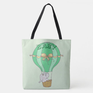 Tote Bag Éléphant Bébé Volant en Ballon Genre Neutre