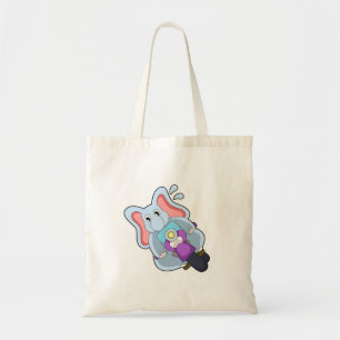 Tote Bag Elephant comme vélo avec moto.PNG