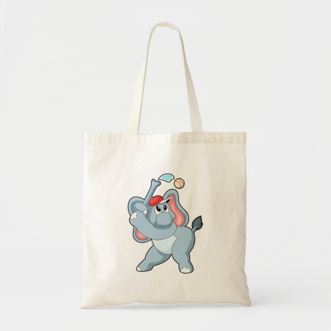 Tote Bag Éléphant de baseball (Devant)