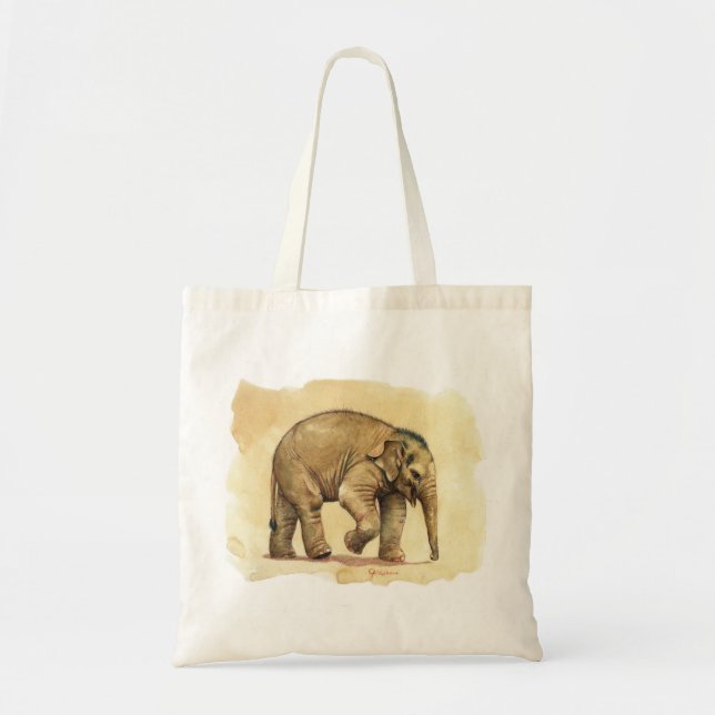 Tote Bag Éléphant de bébé par schukina (Devant)