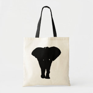 Tote Bag Eléphant noir & blanc Pop Art