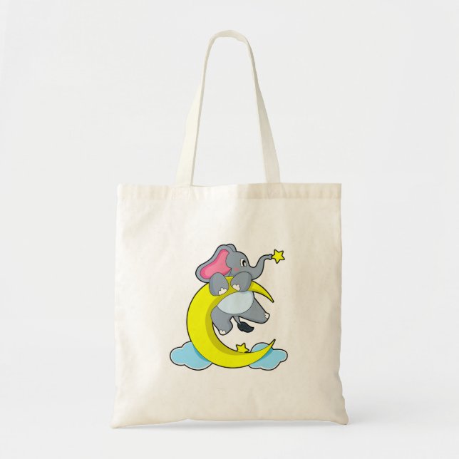 Tote Bag Eléphant sur les nuages (Devant)