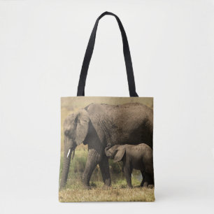 Tote Bag Éléphants africains