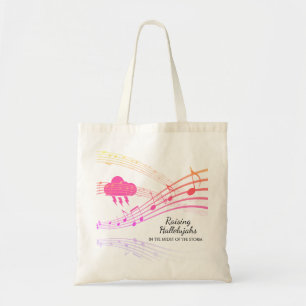 Tote Bag ÉLEVER HALLELUJAHS DANS LA TEMPÊTE ROSE personnali