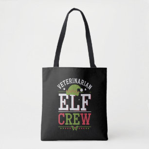 Tote Bag Elfe de Noël vétérinaire technicien vétérinaire 