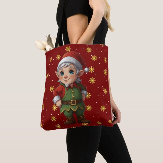 Tote Bag Elfe mode Noël (De près)