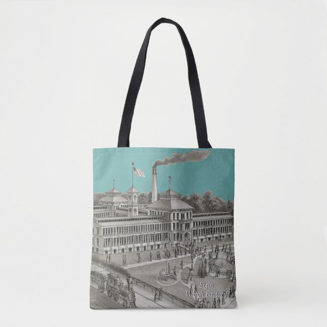 Tote Bag Elgin Watch Factory Elgin Illinois 1871 (Devant)