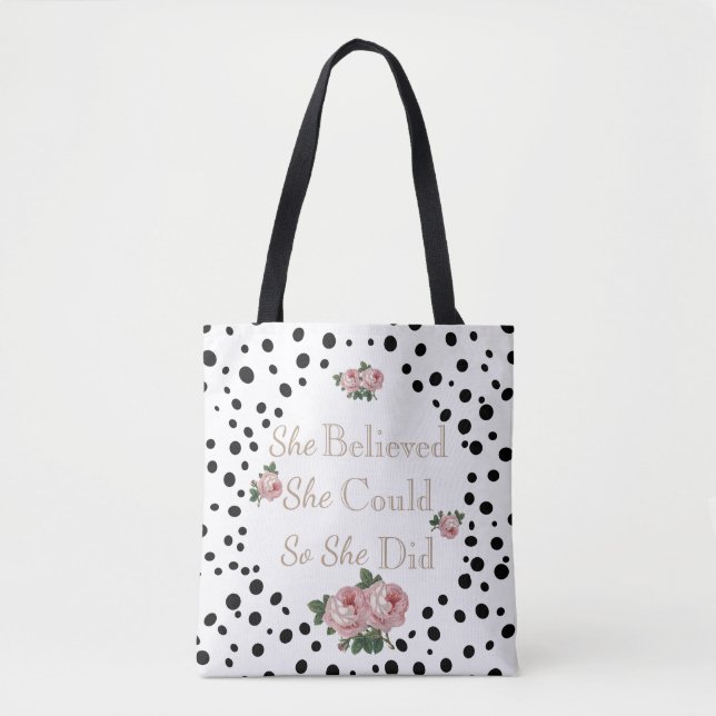 Tote Bag Elle a cru qu'elle pourrait Fourre-tout (Devant)