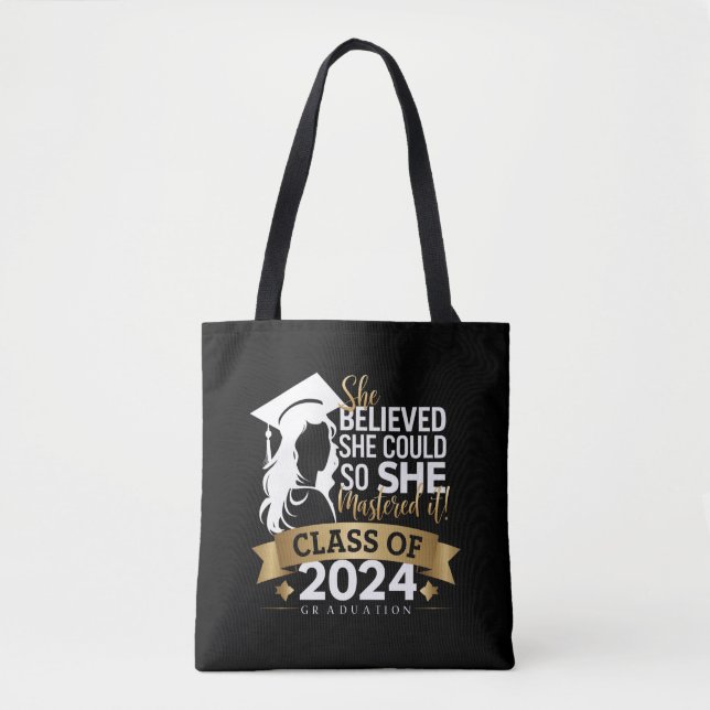 Tote Bag Elle Croyait Qu'Elle Pouvait Le Faire Pour La Maît (Devant)