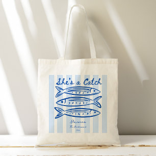 Tote Bag Elle est un cadeau demoiselles d'honneur sardines