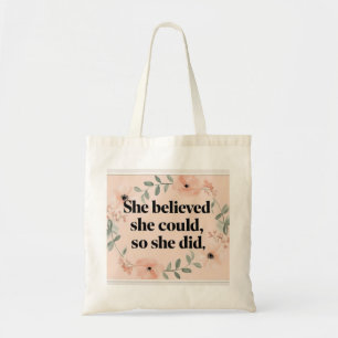 Tote Bag Elle pensait qu'elle pouvait inspirer le shopping