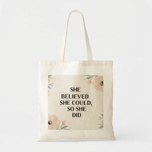 Tote Bag Elle pensait qu'elle pouvait inspirer le shopping