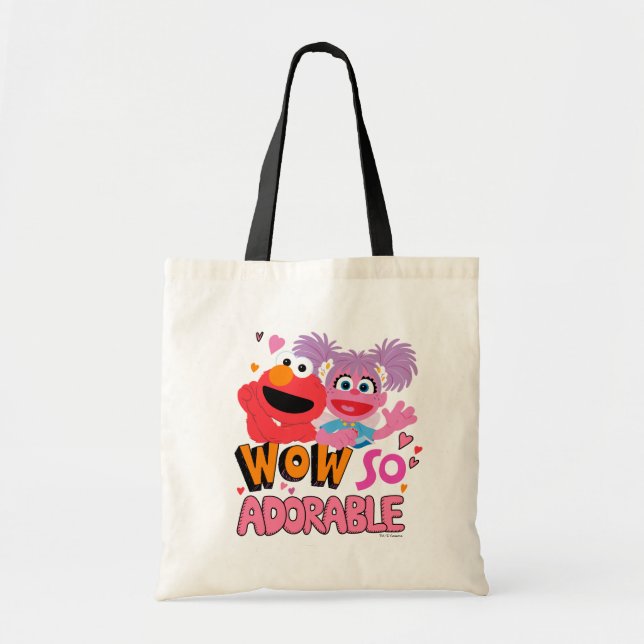 Tote Bag Elmo & Abby | Wow tellement adorable (Devant)
