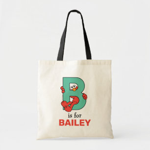 Tote Bag Elmo Alphabet B TURQUOISE